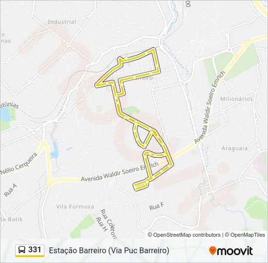 331 Bus Line Map