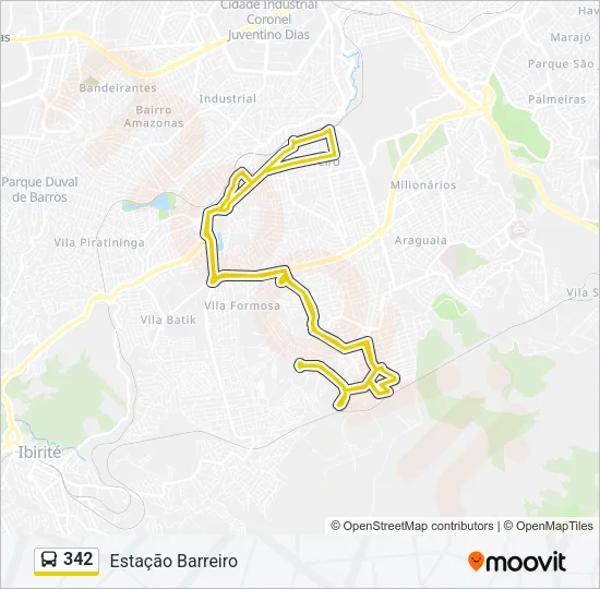 342 Bus Line Map