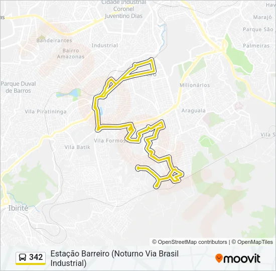 342 Bus Line Map