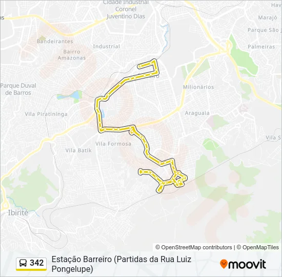 342 Bus Line Map