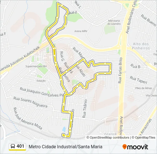 401 Bus Line Map