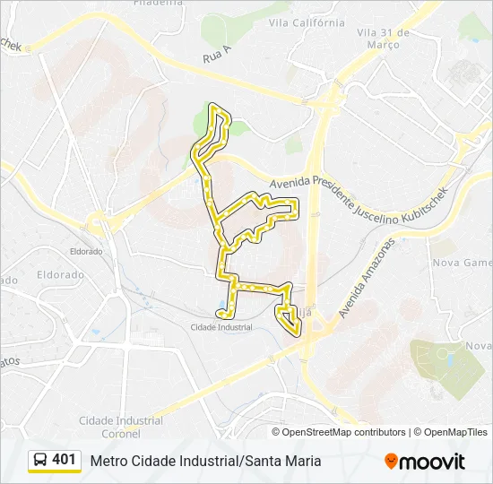 401 Bus Line Map