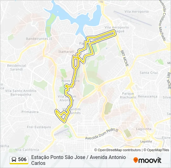 506 Bus Line Map