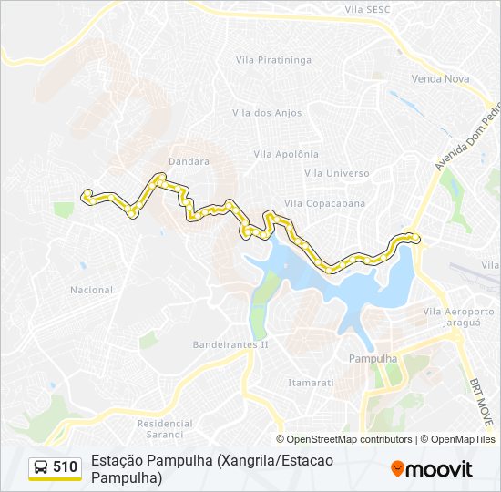 Mapa de 510 de autobús