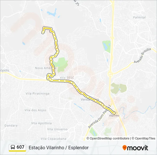607 Bus Line Map