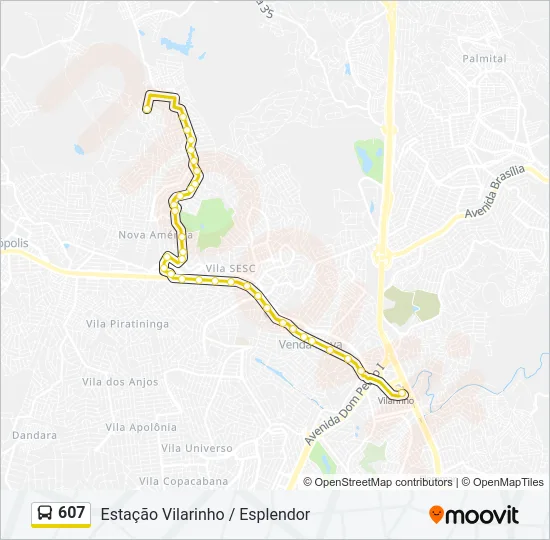 607 Bus Line Map