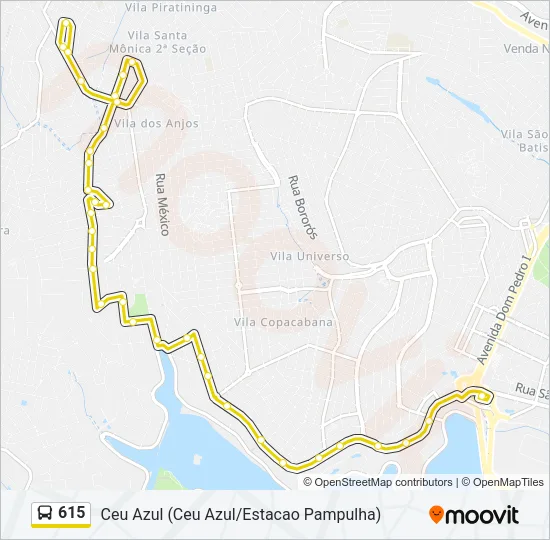 615 Bus Line Map