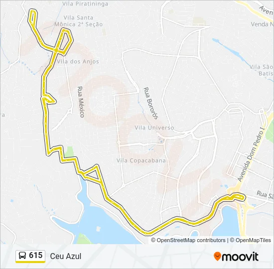 615 Bus Line Map