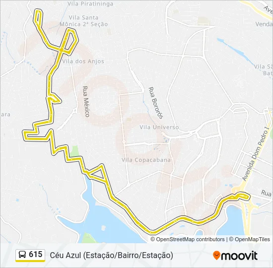 615 Bus Line Map