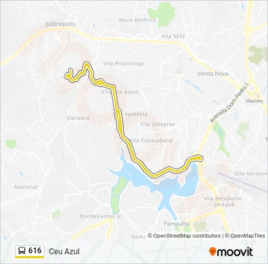 616 Bus Line Map