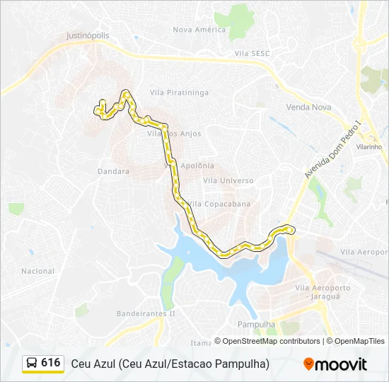 616 Bus Line Map