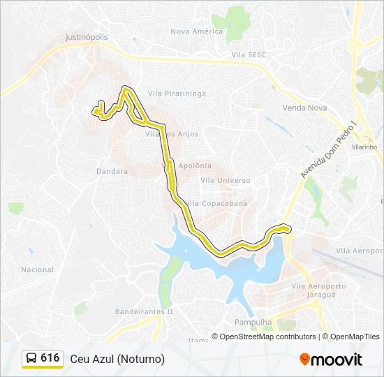 616 Bus Line Map