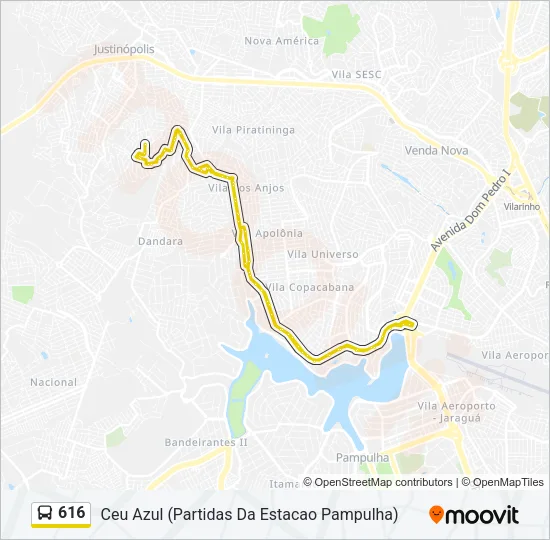 616 Bus Line Map
