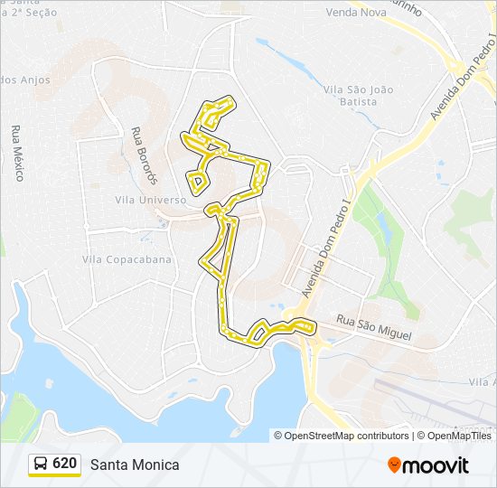 620 bus Line Map