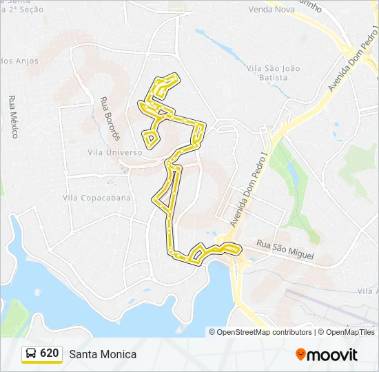 620 Bus Line Map