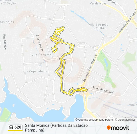 620 Bus Line Map