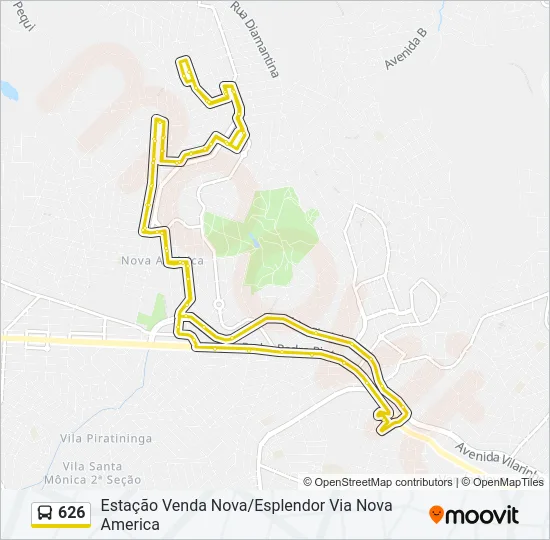 626 Bus Line Map