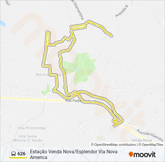 626 bus Line Map