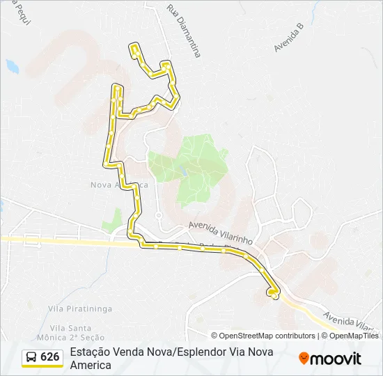 626 Bus Line Map