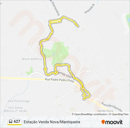 627 Bus Line Map