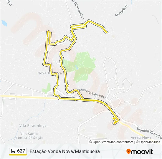 627 Bus Line Map