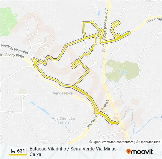 631 Bus Line Map