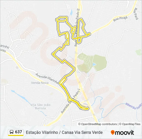 637 Bus Line Map