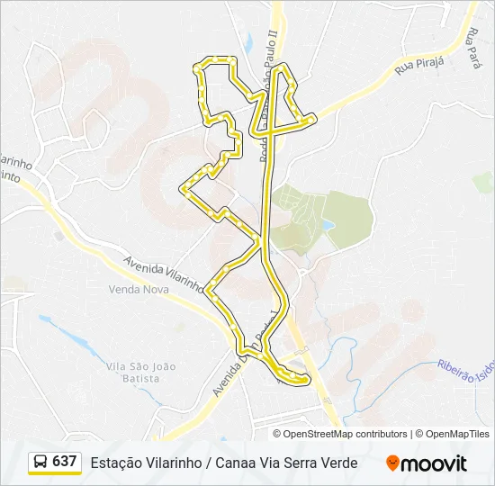 637 Bus Line Map
