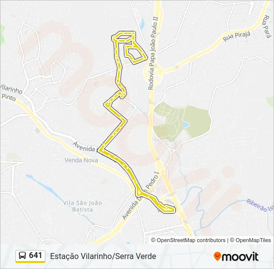 641 Bus Line Map