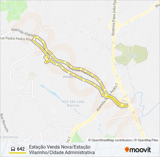 Rota da linha 642: horários, paradas e mapas - Cidade Administrativa ...