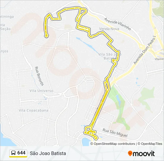 644 Bus Line Map