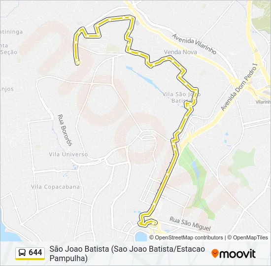 644 Bus Line Map