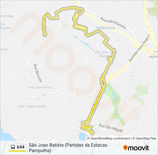 644 Bus Line Map