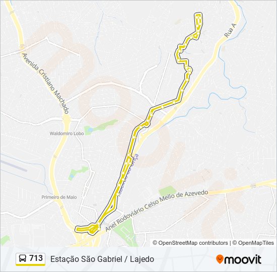 713 bus Line Map