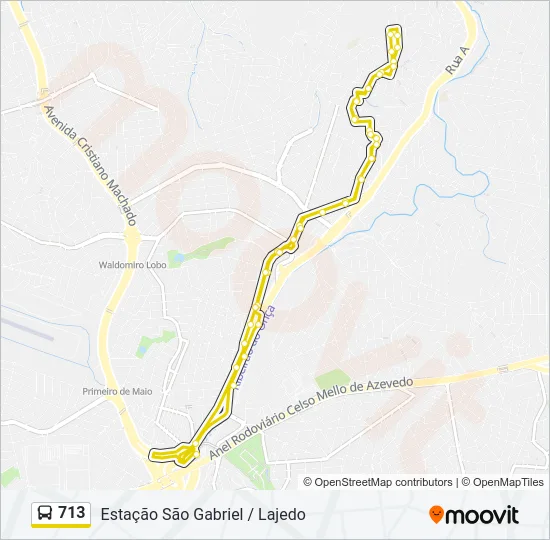 713 Bus Line Map
