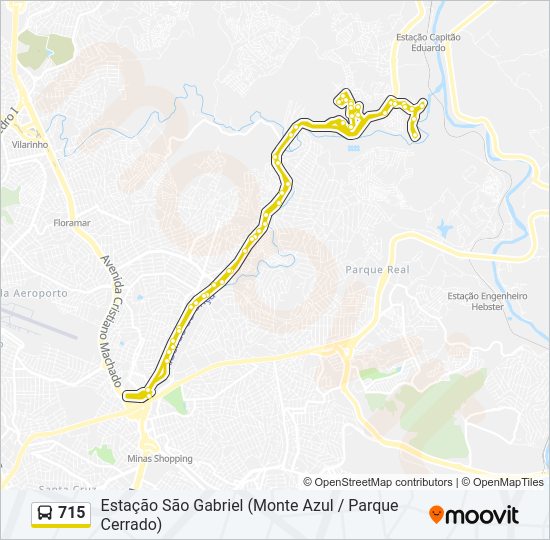 Mapa de 715 de autobús