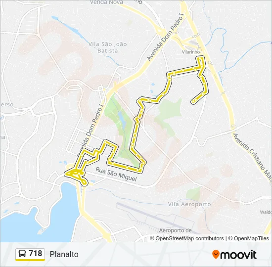 718 Bus Line Map