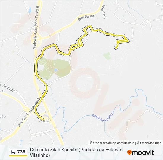 738 Bus Line Map