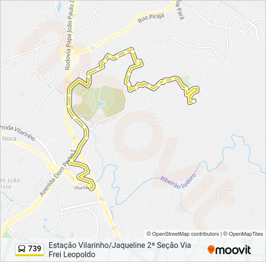739 Bus Line Map