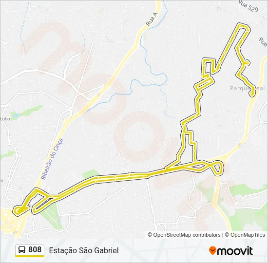 808 Bus Line Map