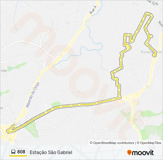 808 Bus Line Map