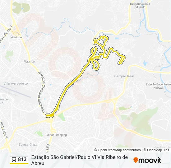 813 Bus Line Map