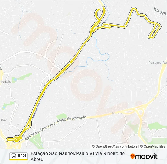 813 Bus Line Map