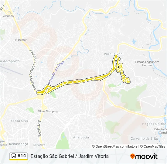 814 Bus Line Map