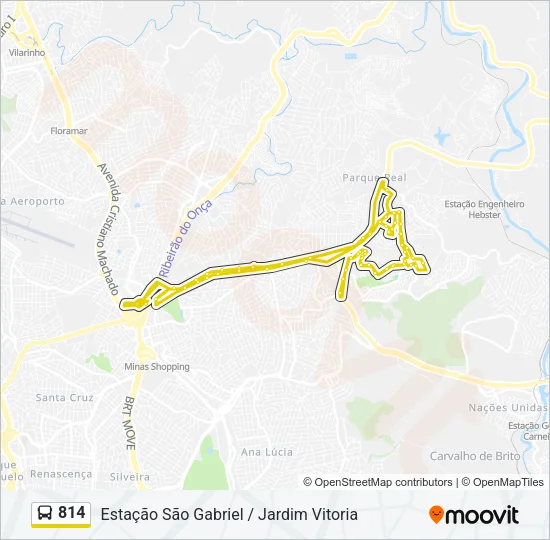 814 Bus Line Map