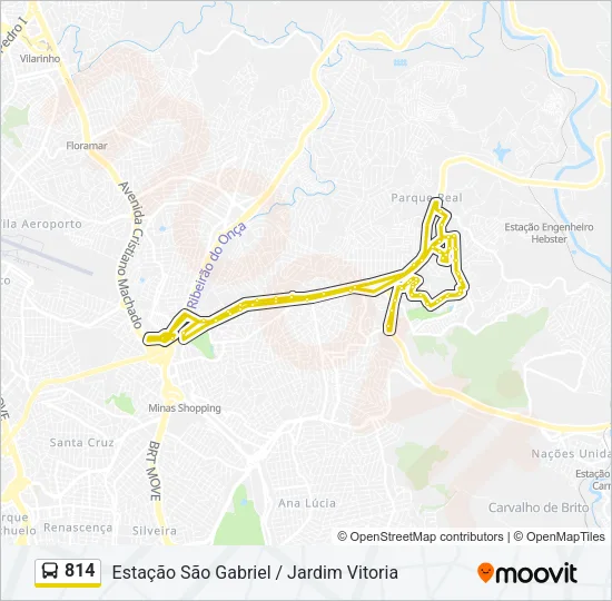 814 Bus Line Map