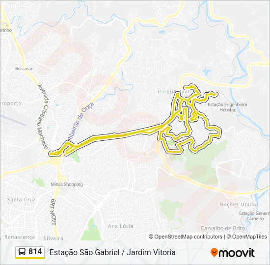 814 Bus Line Map