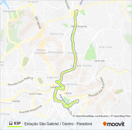 83P Bus Line Map