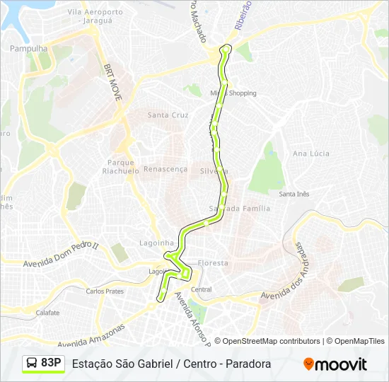 83P Bus Line Map