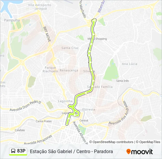 83P Bus Line Map